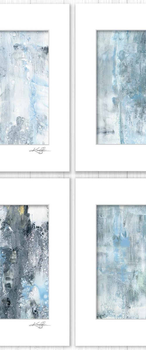 Song Of The Journey Collection 19 - 4 Abstract Paintings in mats by Kathy Morton Stanion by Kathy Morton Stanion