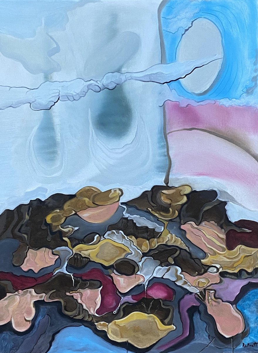 Surrealistic Oil Painting , Permutation Of Tears By Randy Pratt, 18 X 24, Artwork For Sale On Artfinder