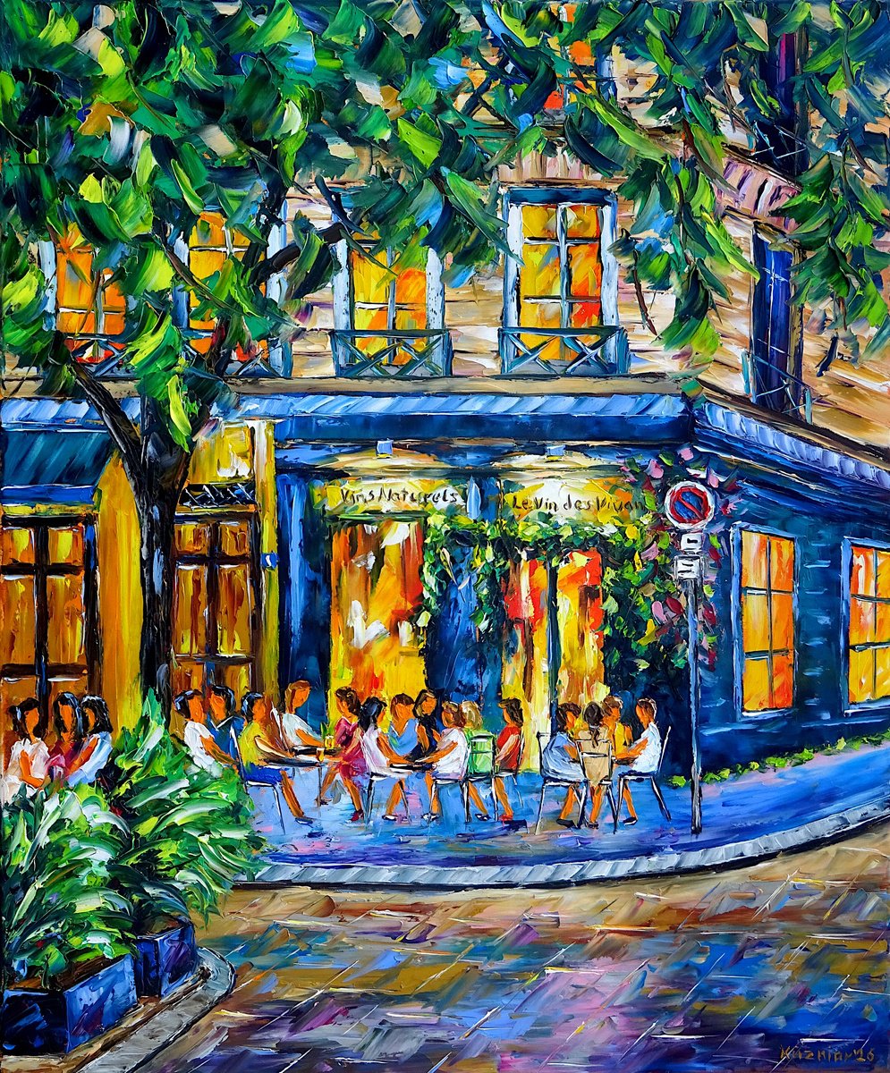 Expressive Oil Painting , On A Street Corner In Lyon By Mirek Kuzniar, 20 X 24, Artwork For Sale On Artfinder