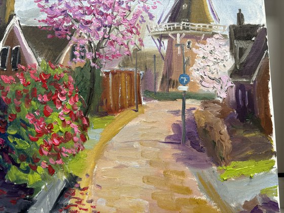 Blossoming Trees and Windmill