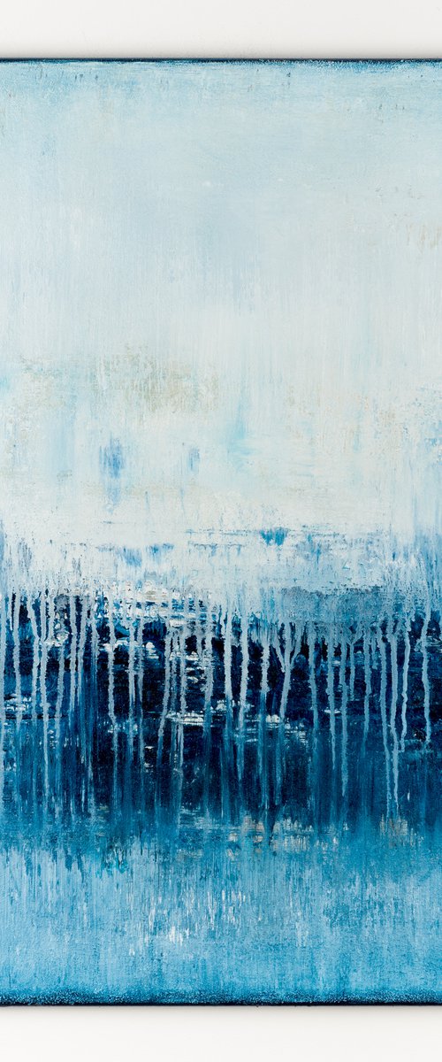 Blue abstract painting BT797 by Radek Smach