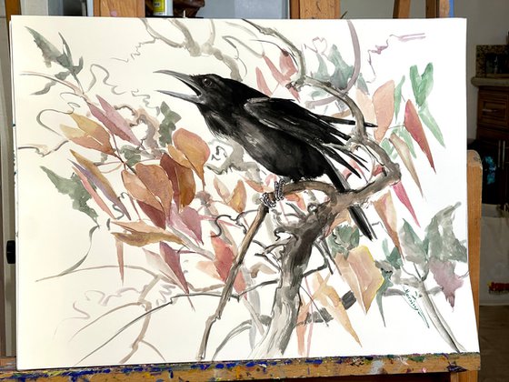 Crow in the Wood