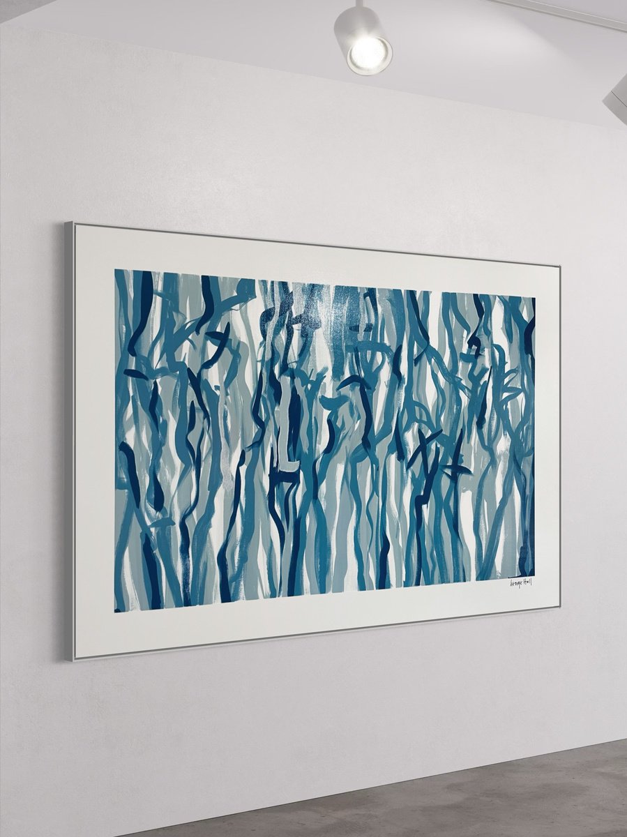 Abstract Acrylic Painting By George Hall, 72 X 48, Rhythm Paradise, Original Artwork