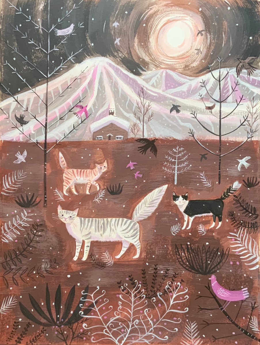 Cats in winter by Mary Stubberfield