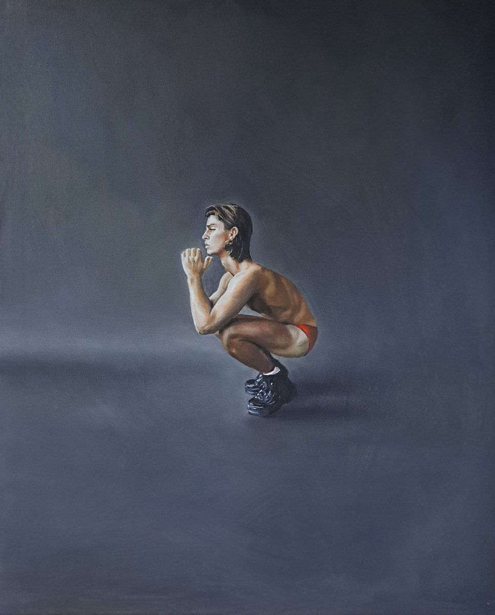 Photorealistic Oil Painting , Squat By Lee Jenkinson, 18 X 22, Artwork For Sale On Artfinder