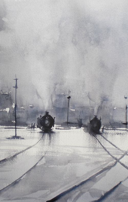 Trains 6 by Giorgio Gosti