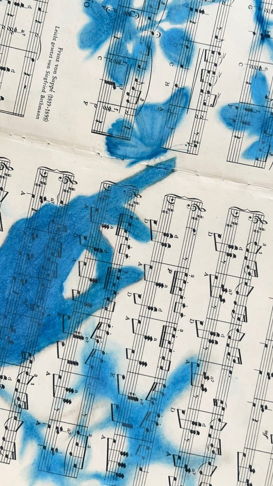 Muse №7 - Blue Spring on Vintage Sheet Music