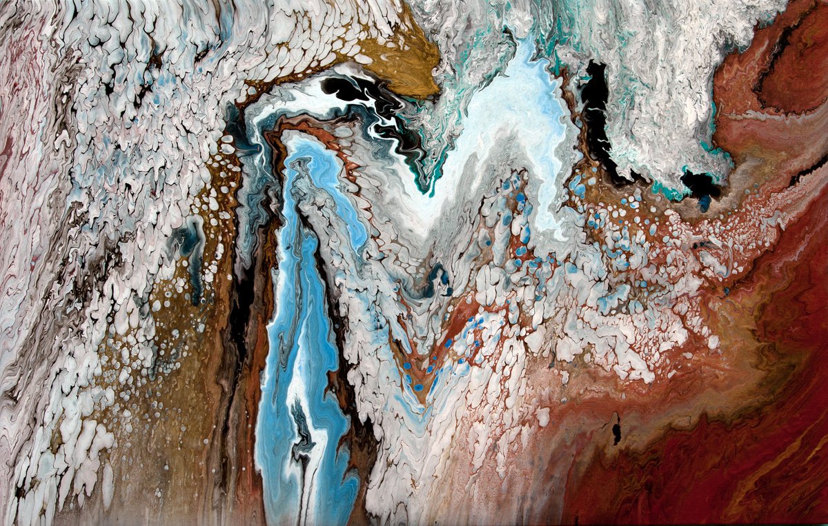 fluid art - 3 by Arati Mishra