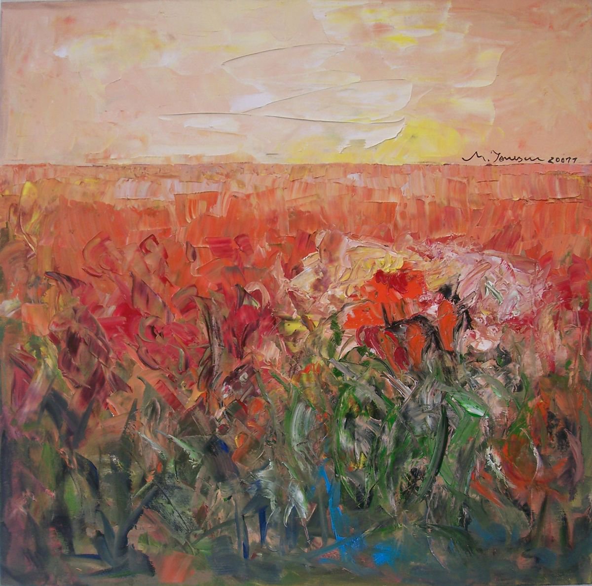 Red Field by Mihaela Ionescu