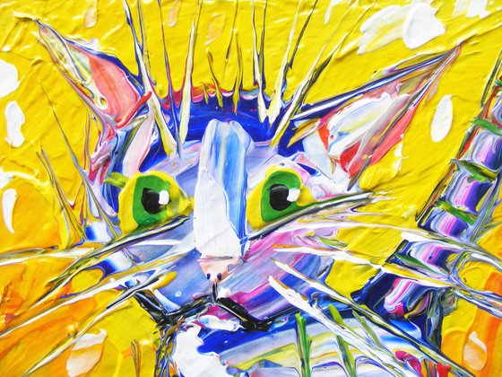 Kitten Painting - "Precocious"