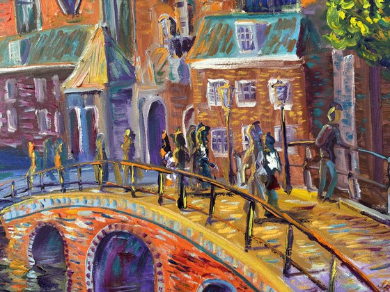 Old Church of Amsterdam Canal View