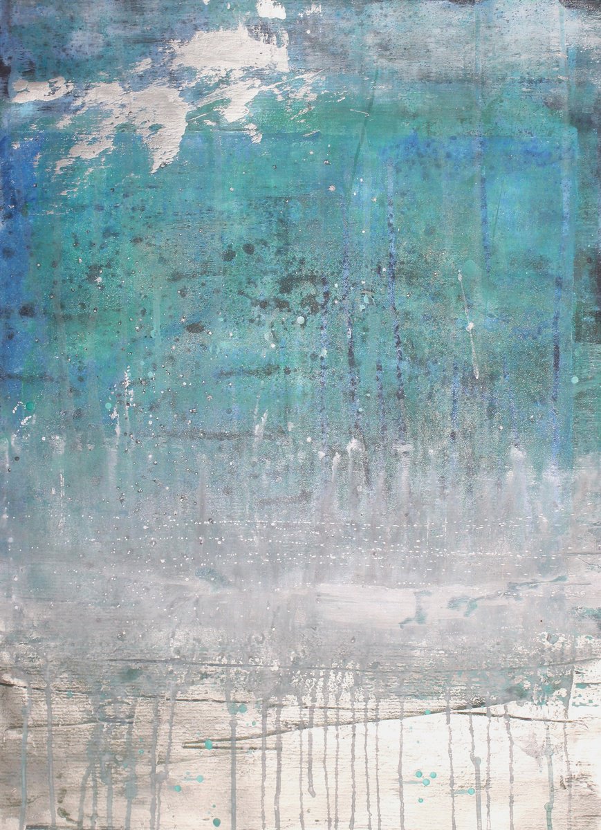 Abstract Acrylic Painting By Laura Spring, 18 X 24", On The Surface 10, Original Artwork