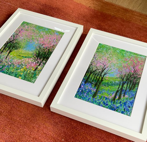 Bluebell and Blossom Landscape