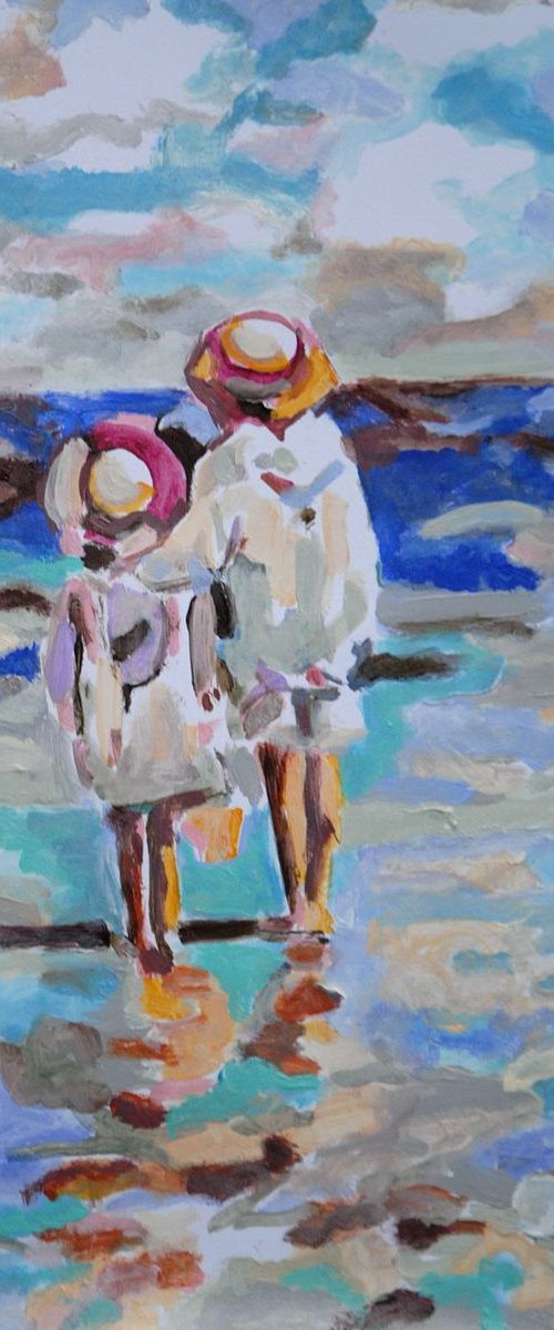 On the beach / 42 x 29.7 cm by Alexandra Djokic