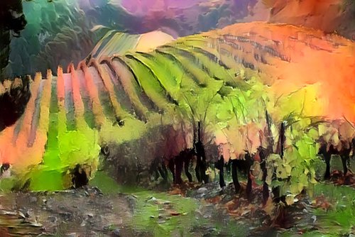 Burgundy's landscape N5 by Danielle ARNAL