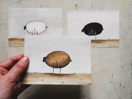 The freaky sheep, set of 3