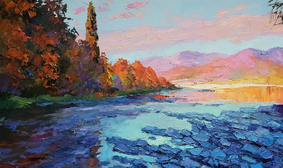 A river in the mountains