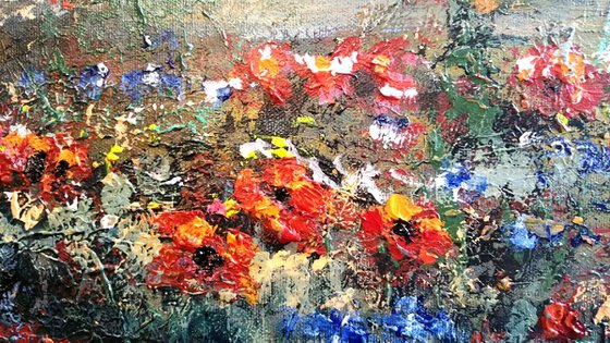 "Hello Sunshine" 100x80x3cm Original acryl painting on canvas,ready to hang