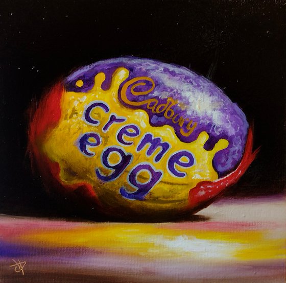 Cadbury chocolate Creme egg still life