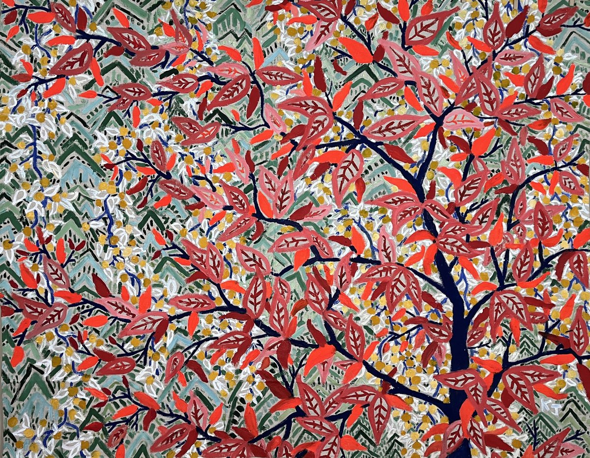 Expressive Landscape Acrylic Painting By Katie Jurkiewicz, 60 X 48", There Is A Season, Original Artwork