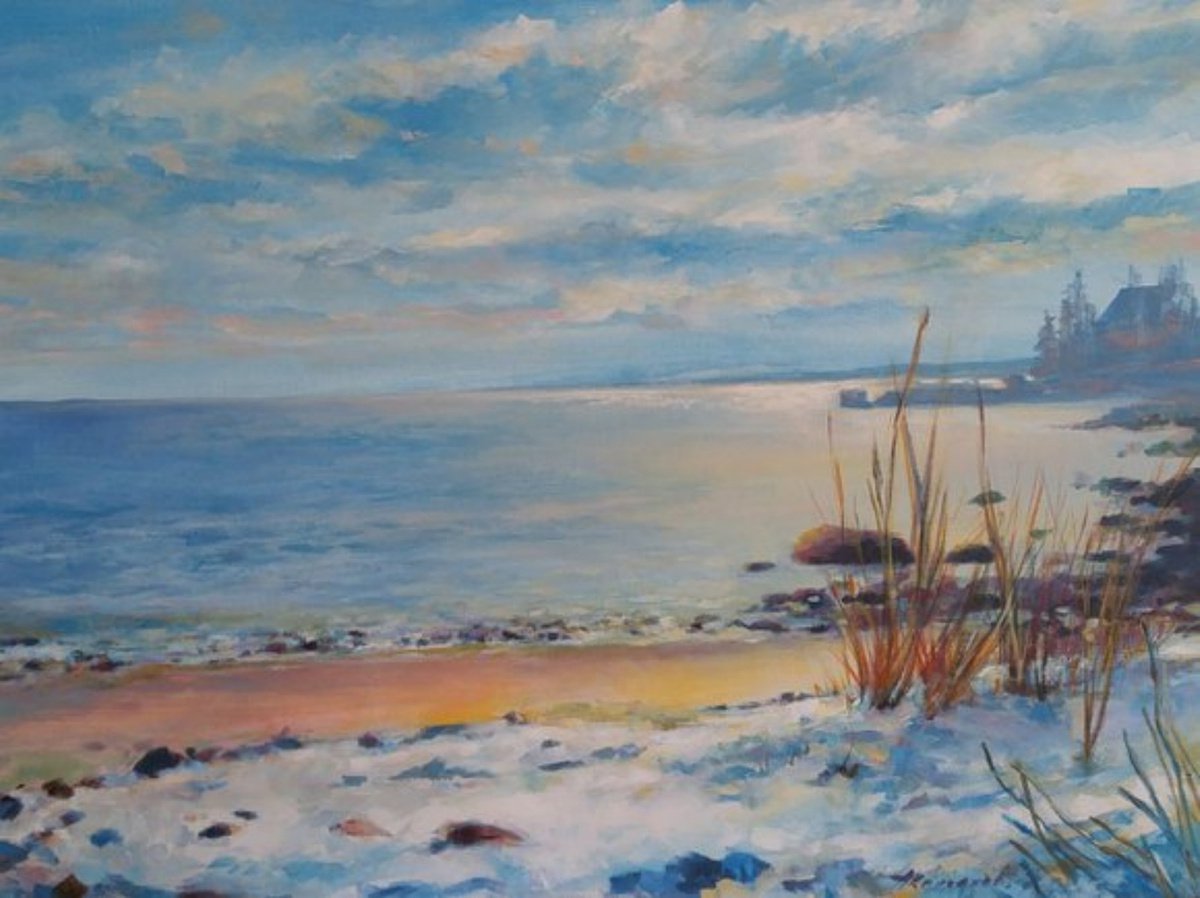 Winter beach (18x24