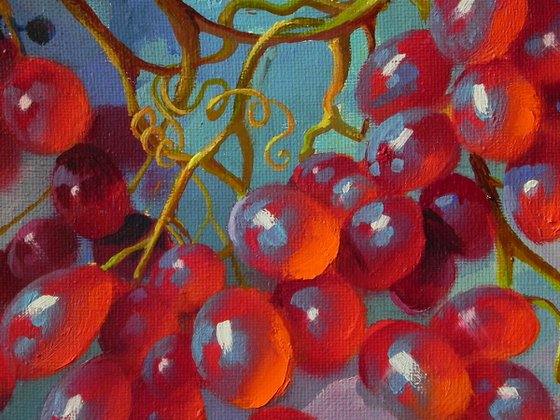 "Grapes" Original art Kitchen decor 2021