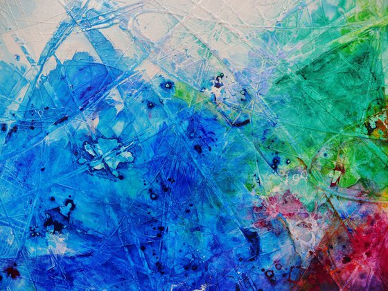 Colour Tango 240cm x 100cm Huge Texture Abstract Art