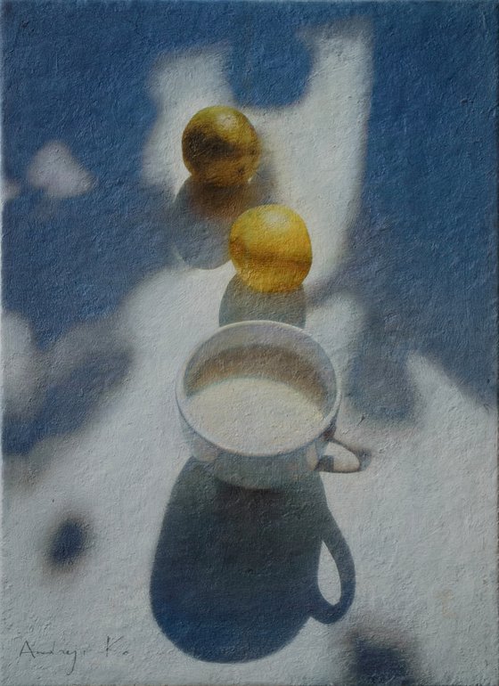 A Mug of Milk, Lemons,Sunlight