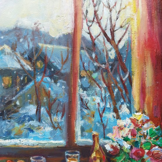 Cozy Winter Window View