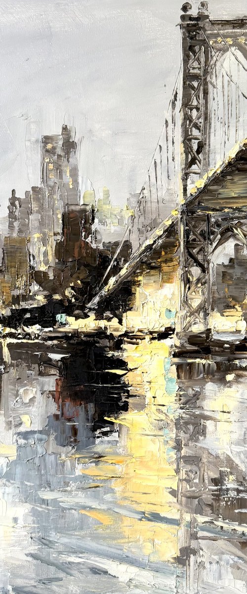 Evening. Manhattan Bridge. by Irina Alexandrina