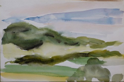 Landscape of Tuscany, Italy #4 24x16 cm by Frederic Belaubre