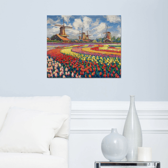 Field with tulips