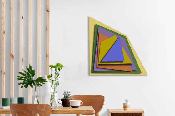 Wall sculpture Rhombus Optica