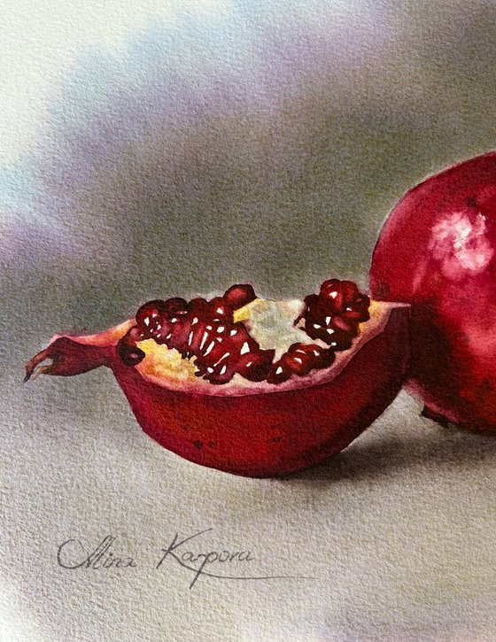 Pomegranate still life