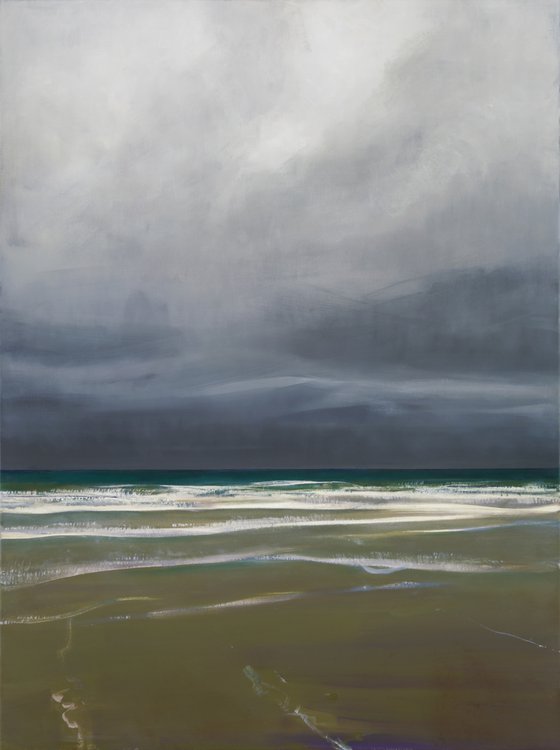 Cloudy grey sky 40x30" 107x76cm Contemporary Art by Bo Kravchenko