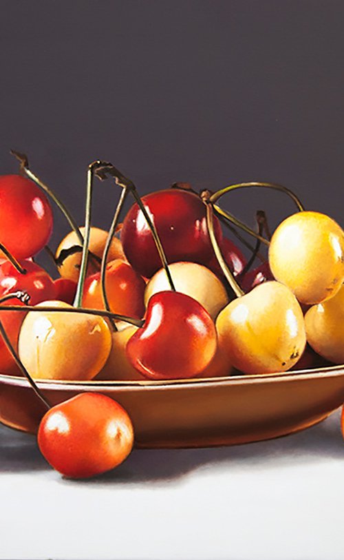 Still life with cherries by Valeri Tsvetkov