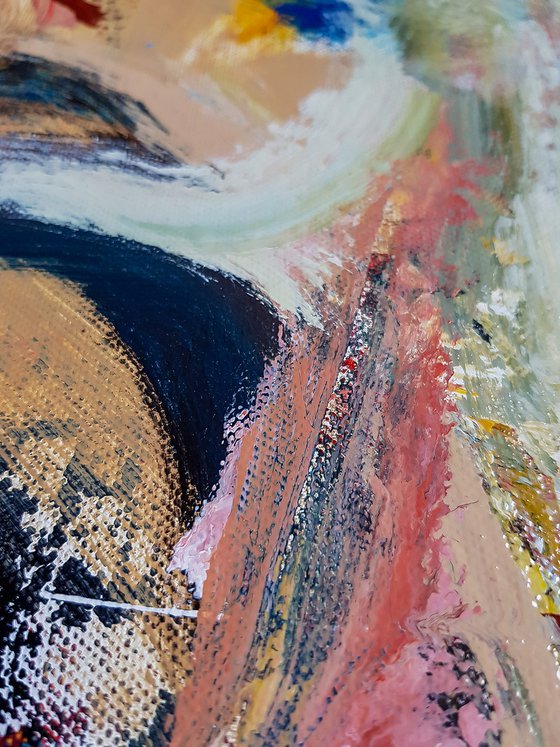 - Subteni N-2 - (H)96x(W)120 cm. Abstract Expressionism Painting