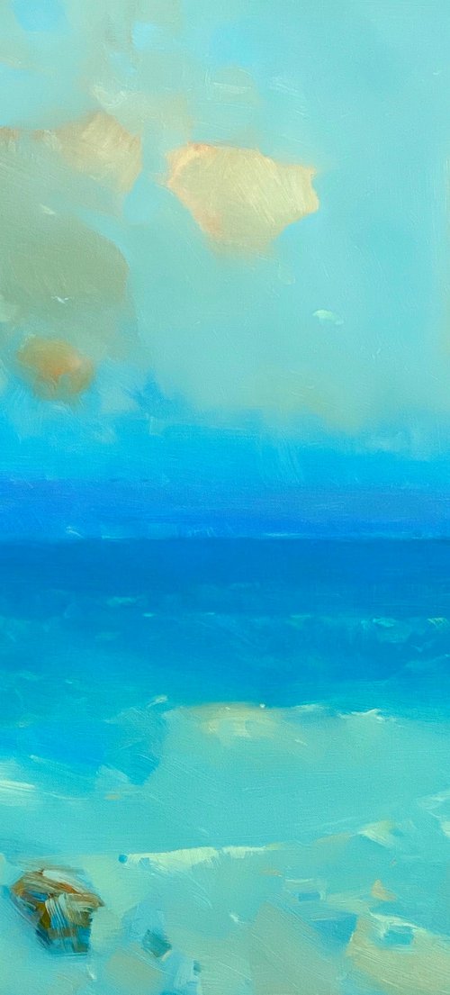 Marble Ocean, Original oil painting, Handmade artwork, One of a kind by Vahe Yeremyan