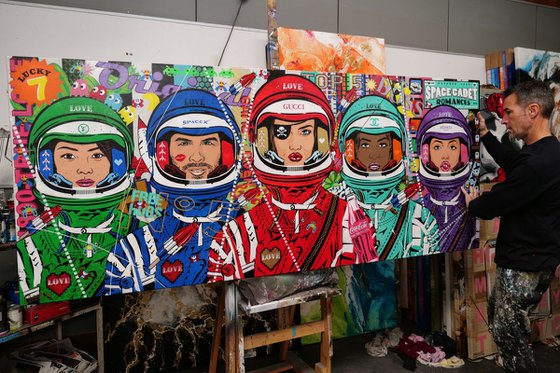 The 5th Element - Cadets 240cm x 100cm Space Cadets Textured Urban Pop Art