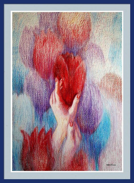 Touch : paper, oil pastel