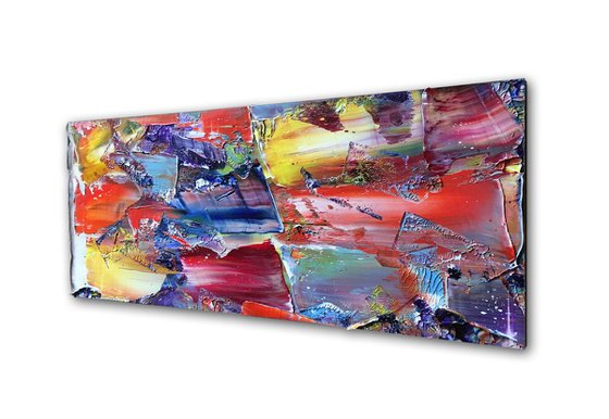 "Streaking Series" - Save As Series - Original PMS Abstract Diptych Oil Paintings On Wood - 28" x 24"