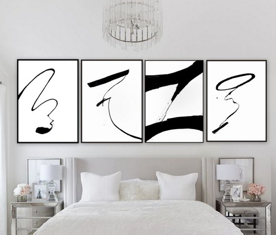 Abstract artwork. Set of 4