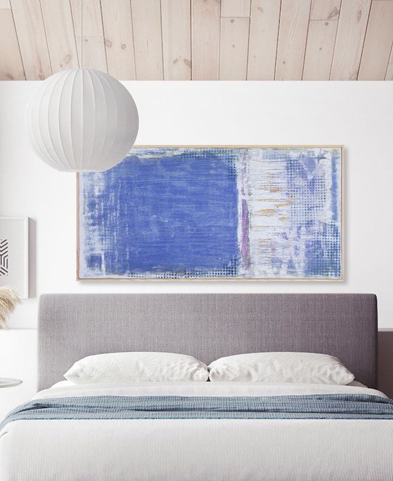 Very Peri Blue 30x30" 76x76cm Contemporary Art by Bo Kravchenko
