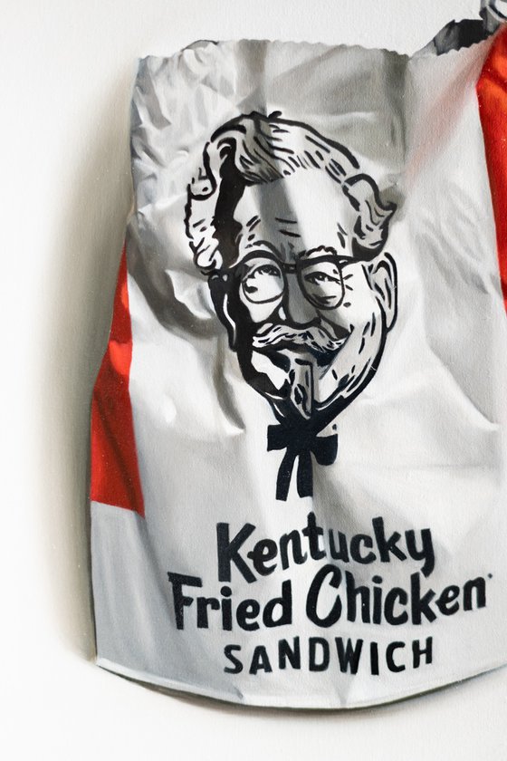 Crumpled KFC  bag "back in NYC"