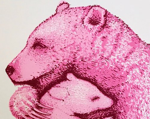 Bear Hugs (Pink) by Tim Southall