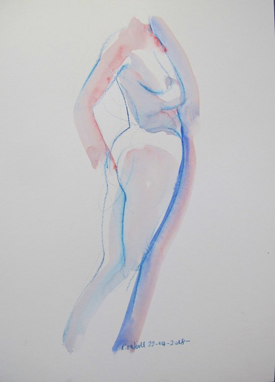 standing female nude