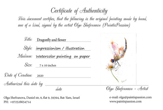 Dragonfly and flower