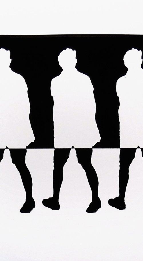 Tehos - Three walking men 2b by Tehos