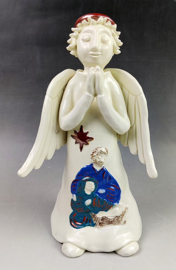 Ceramic | Sculpture | Trio of angels