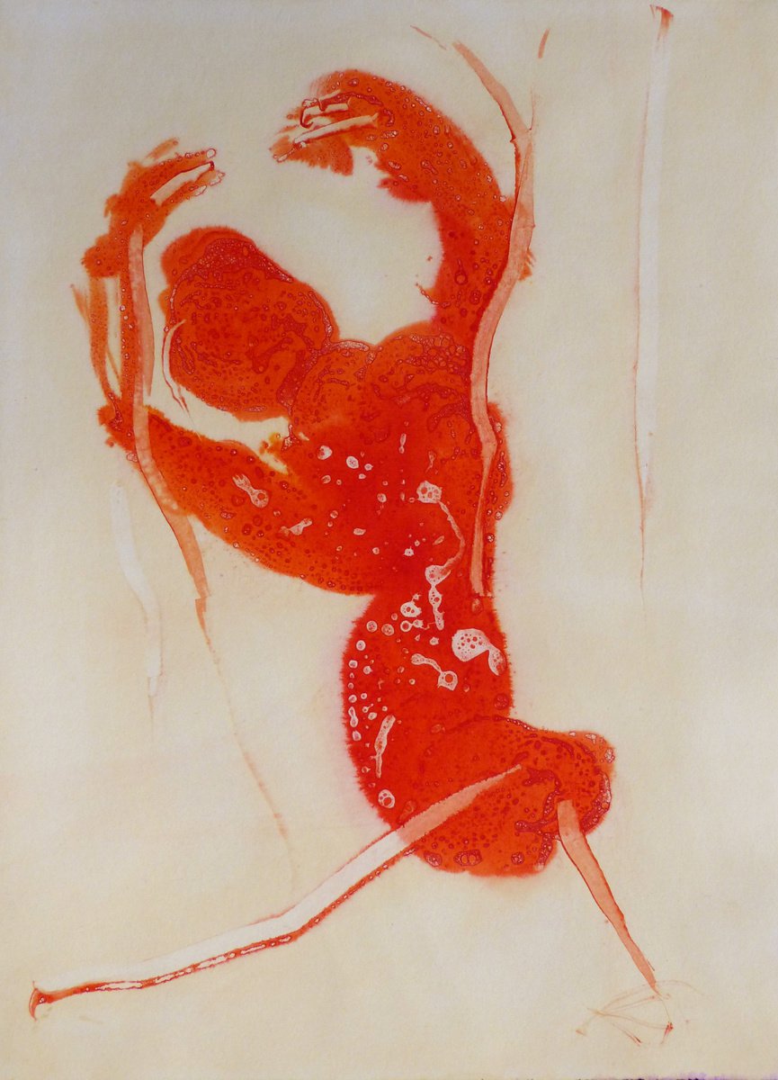 Expressive Portrait Ink Drawing By Frederic Belaubre, 11 X 16, Prolegomena Series E3, Original Artwork